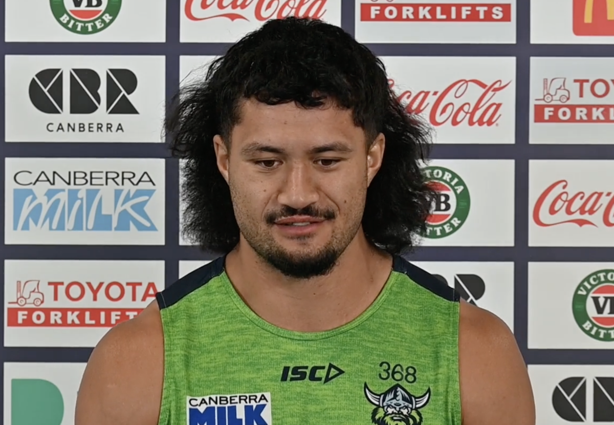 Corey Harawira-Naera at a media conference